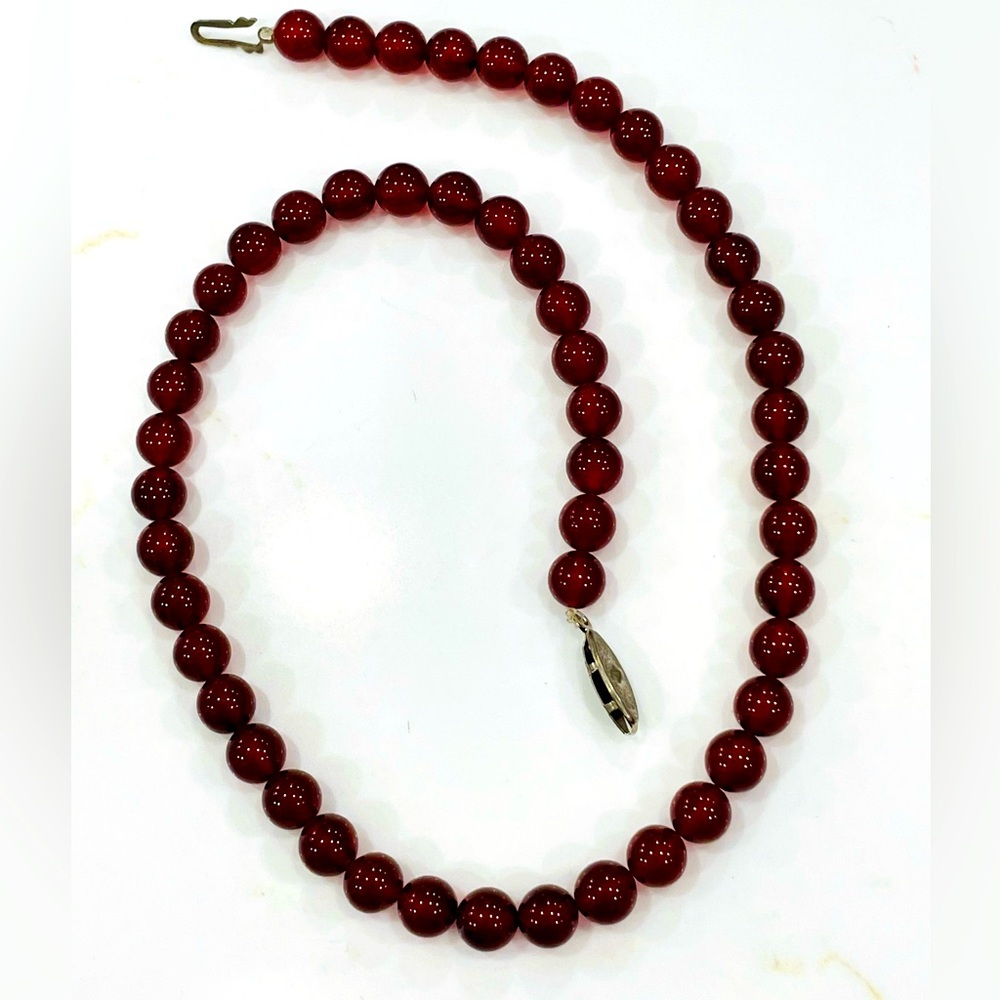 Vintage Ruby red stone necklace